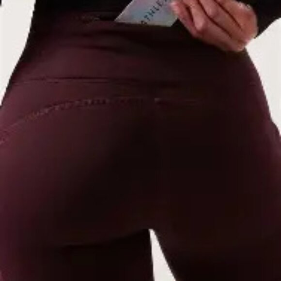 Athleta Altitude Stash Tight in Polartec Powerstretch size 3X Antique Burgundy - Picture 2 of 5